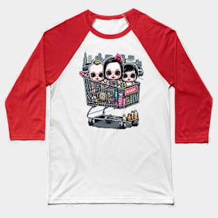 Grocery Cart Baseball T-Shirt